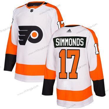 Adidas Herrar Philadelphia Flyers #17 Wayne Simmonds Vit Autentisk Stitched NHL Tröjor