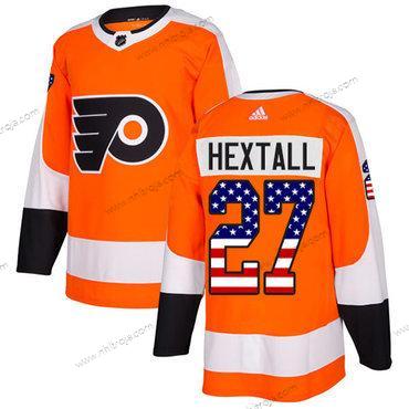 Adidas Herrar Philadelphia Flyers #27 Ron Hextall Orange Autentisk USA Flag Stitched NHL Hemma Tröjor