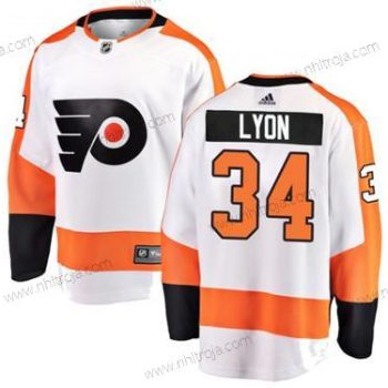 Adidas Herrar Philadelphia Flyers #34 Alex Lyon Fanatics Vit Borta Tröjor