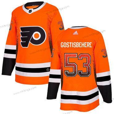 Adidas Herrar Philadelphia Flyers #53 Shayne Gostisbehere Orange Tröjor