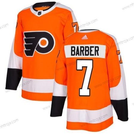 Adidas Herrar Philadelphia Flyers #7 Bill Barber Orange Autentisk Stitched NHL Hemma Tröjor