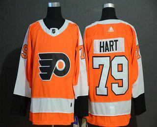 Adidas Herrar Philadelphia Flyers #79 Carter Hart Orange Stitched NHL Tröjor