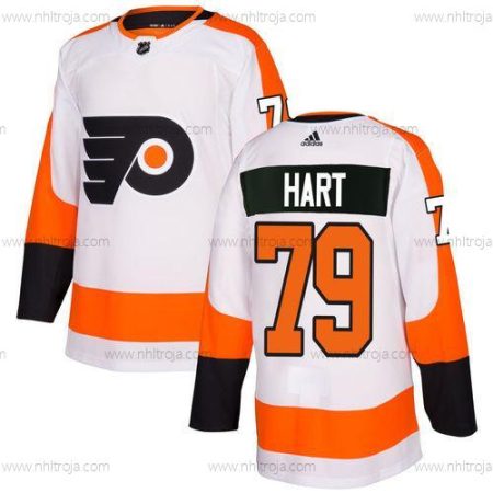 Adidas Herrar Philadelphia Flyers #79 Carter Hart Vit Autentisk Stitched NHL Tröjor