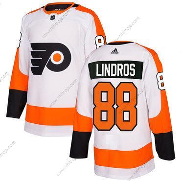 Adidas Herrar Philadelphia Flyers #88 Eric Lindros Vit Autentisk Stitched NHL Tröjor