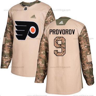 Adidas Herrar Philadelphia Flyers #9 Ivan Provorov Camo Autentisk 2017 Veterans Day Stitched NHL Tröjor