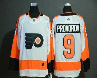 Adidas Herrar Philadelphia Flyers #9 Ivan Provorov Vit Stitched NHL Tröjor