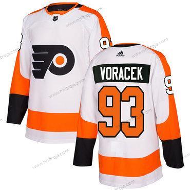 Adidas Herrar Philadelphia Flyers #93 Jakub Voracek Vit Autentisk Stitched NHL Tröjor