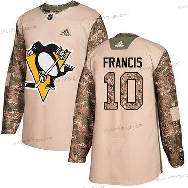 Adidas Herrar Pittsburgh Penguins #10 Ron Francis Camo Autentisk 2017 Veterans Day Stitched NHL Tröjor