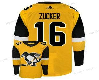 Adidas Herrar Pittsburgh Penguins #16 Jason Zucker Gul Stitched NHL Tröjor