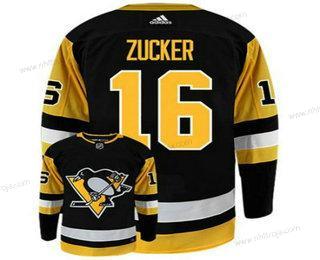 Adidas Herrar Pittsburgh Penguins #16 Jason Zucker Svart Stitched NHL Tröjor