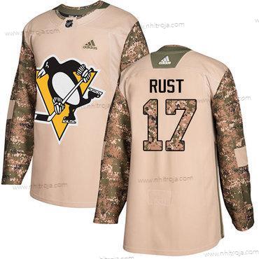 Adidas Herrar Pittsburgh Penguins #17 Bryan Rust Camo Autentisk 2017 Veterans Day Stitched NHL Tröjor