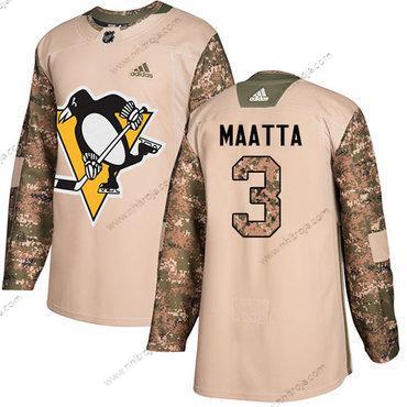 Adidas Herrar Pittsburgh Penguins #3 Olli Maatta Camo Autentisk 2017 Veterans Day Stitched NHL Tröjor