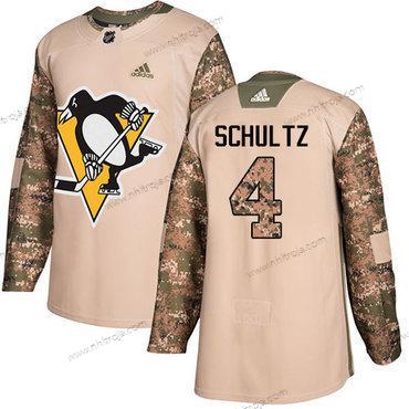 Adidas Herrar Pittsburgh Penguins #4 Justin Schultz Camo Autentisk 2017 Veterans Day Stitched NHL Tröjor