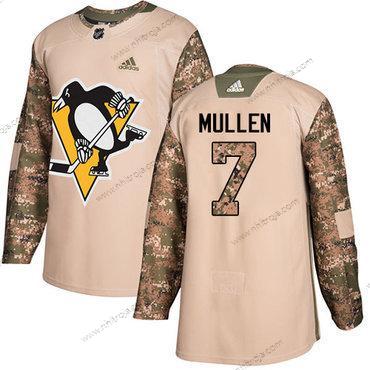 Adidas Herrar Pittsburgh Penguins #7 Joe Mullen Camo Autentisk 2017 Veterans Day Stitched NHL Tröjor