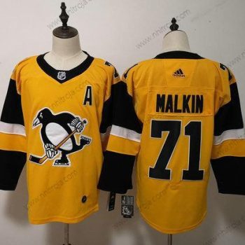 Adidas Herrar Pittsburgh Penguins #71 Evgeni Malkin Gul Alternativ Stitched NHL Tröjor