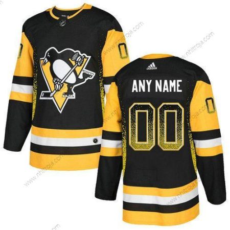 Adidas Herrar Pittsburgh Penguins Skräddarsydda Svart Tröjor