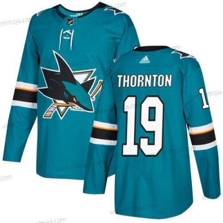 Adidas Herrar San Jose Sharks #19 Joe Thornton Kricka Autentisk Stitched NHL Hemma Tröjor