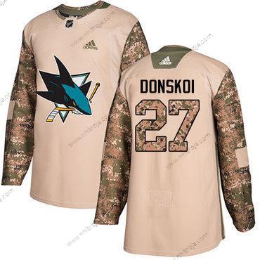 Adidas Herrar San Jose Sharks #27 Joonas Donskoi Camo Autentisk 2017 Veterans Day Stitched NHL Tröjor