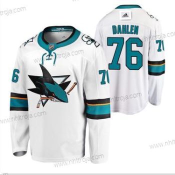 Adidas Herrar San Jose Sharks #76 Jonathan Dahlen Vit Road Autentisk Stitched NHL Tröjor