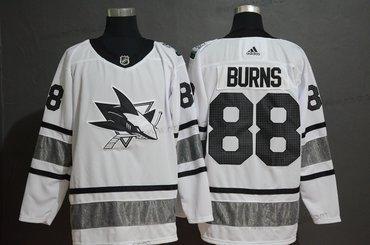 Adidas Herrar San Jose Sharks 88 Brent Burns Vit 2019 NHL All-Star Game Tröjor