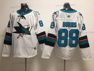 Adidas Herrar San Jose Sharks #88 Brent Burns Vit Tröjor