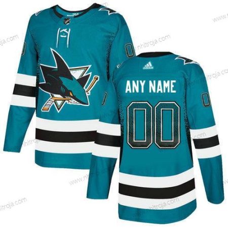 Adidas Herrar San Jose Sharks Skräddarsydda Kricka Tröjor