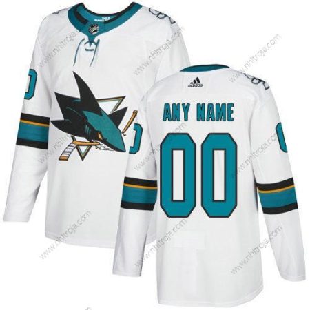 Adidas Herrar San Jose Sharks Skräddarsydda NHL Autentisk Vit Tröjor