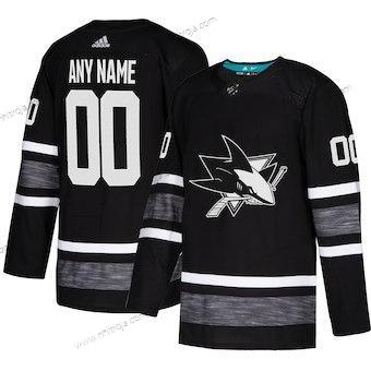 Adidas Herrar San Jose Sharks Skräddarsydda Svart 2019 NHL All-Star Game Parley Autentisk Tröjor