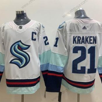 Adidas Herrar Seattle Kraken #21 Kraken Vit Stitched NHL Tröjor