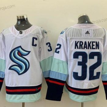 Adidas Herrar Seattle Kraken #32 Kraken Vit Stitched NHL Tröjor