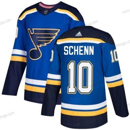 Adidas Herrar St. Louis Blues #10 Brayden Schenn Blå Autentisk Stitched NHL Hemma Tröjor