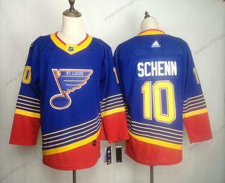 Adidas Herrar St. Louis Blues #10 Brayden Schenn Blå Stitched NHL Retro Tröjor