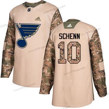 Adidas Herrar St. Louis Blues #10 Brayden Schenn Camo Autentisk 2017 Veterans Day Stitched NHL Tröjor