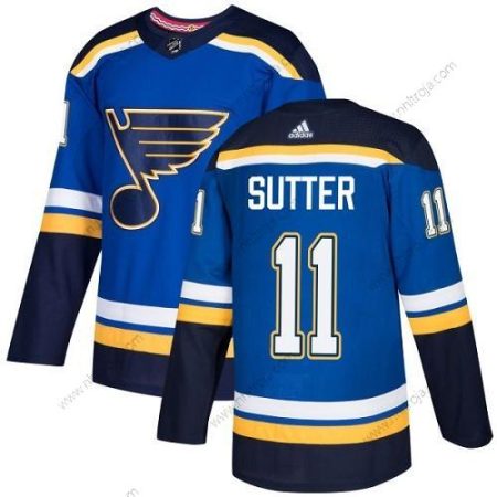 Adidas Herrar St. Louis Blues #11 Brian Sutter Blå Autentisk Stitched NHL Hemma Tröjor