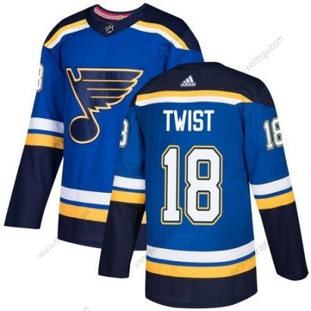 Adidas Herrar St. Louis Blues #18 Tony Twist Blå Autentisk Stitched NHL Hemma Tröjor