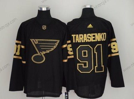 Adidas Herrar St. Louis Blues 91 Vladimir Tarasenko Svart Guld Tröjor