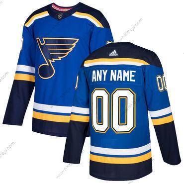 Adidas Herrar St. Louis Blues Skräddarsydda Blå 2017-2018 Hockey Stitched NHL Tröjor