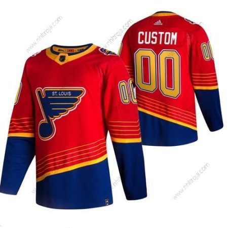 Adidas Herrar St. Louis Blues Skräddarsydda Röd 2020-21 Omvänd Retro Alternativ NHL Tröjor