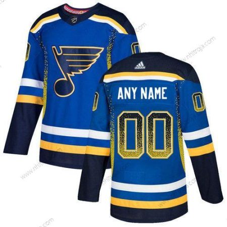 Adidas Herrar St. Louis Blues Skräddarsydda Royal Blå Svart Tröjor