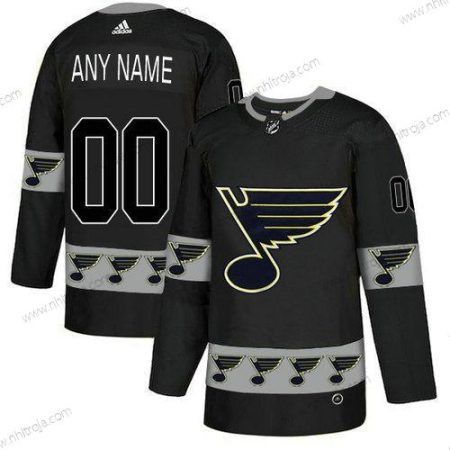 Adidas Herrar St. Louis Blues Skräddarsydda Svart Team Logos Tröjor