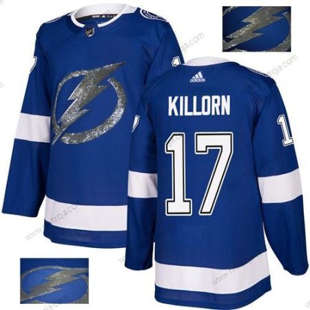 Adidas Herrar Tampa Bay Lightning #17 Alex Killorn Blå Autentisk Guld Stitched NHL Hemma Tröjor