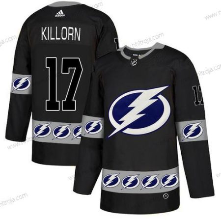 Adidas Herrar Tampa Bay Lightning #17 Alex Killorn Svart Team Logos Tröjor