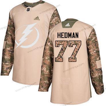 Adidas Herrar Tampa Bay Lightning #77 Victor Hedman Camo Autentisk 2017 Veterans Day Stitched NHL Tröjor