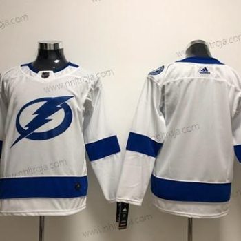 Adidas Herrar Tampa Bay Lightning Blank Vit Road Autentisk Stitched NHL Tröjor