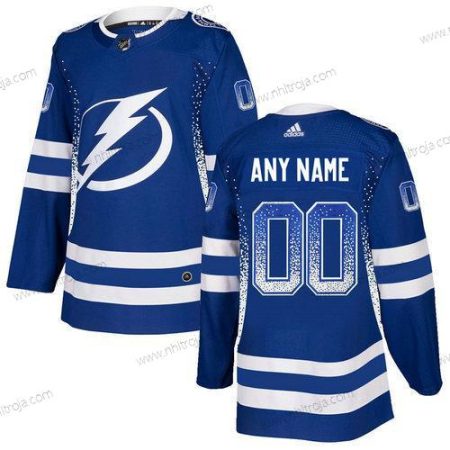 Adidas Herrar Tampa Bay Lightning Skräddarsydda Blå Tröjor