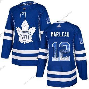 Adidas Herrar Toronto Maple Leafs #12 Patrick Marleau Blå Autentisk Stitched NHL Hemma Tröjor