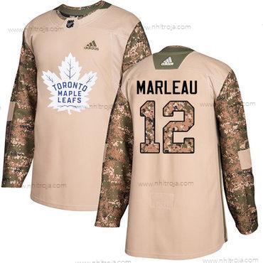 Adidas Herrar Toronto Maple Leafs #12 Patrick Marleau Camo Autentisk 2017 Veterans Day Stitched NHL Tröjor