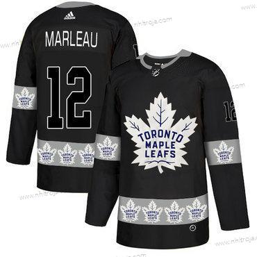 Adidas Herrar Toronto Maple Leafs #12 Patrick Marleau Svart Team Logos Tröjor