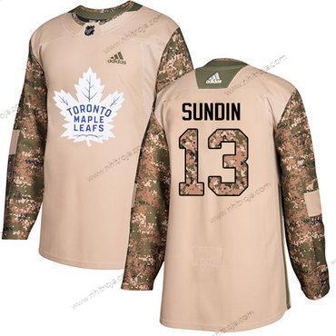 Adidas Herrar Toronto Maple Leafs #13 Mats Sundin Camo Autentisk 2017 Veterans Day Stitched NHL Tröjor