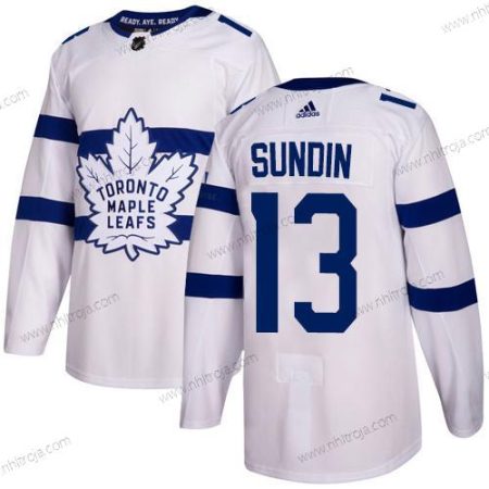 Adidas Herrar Toronto Maple Leafs #13 Mats Sundin Vit Autentisk 2018 Stadium Series Stitched NHL Tröjor